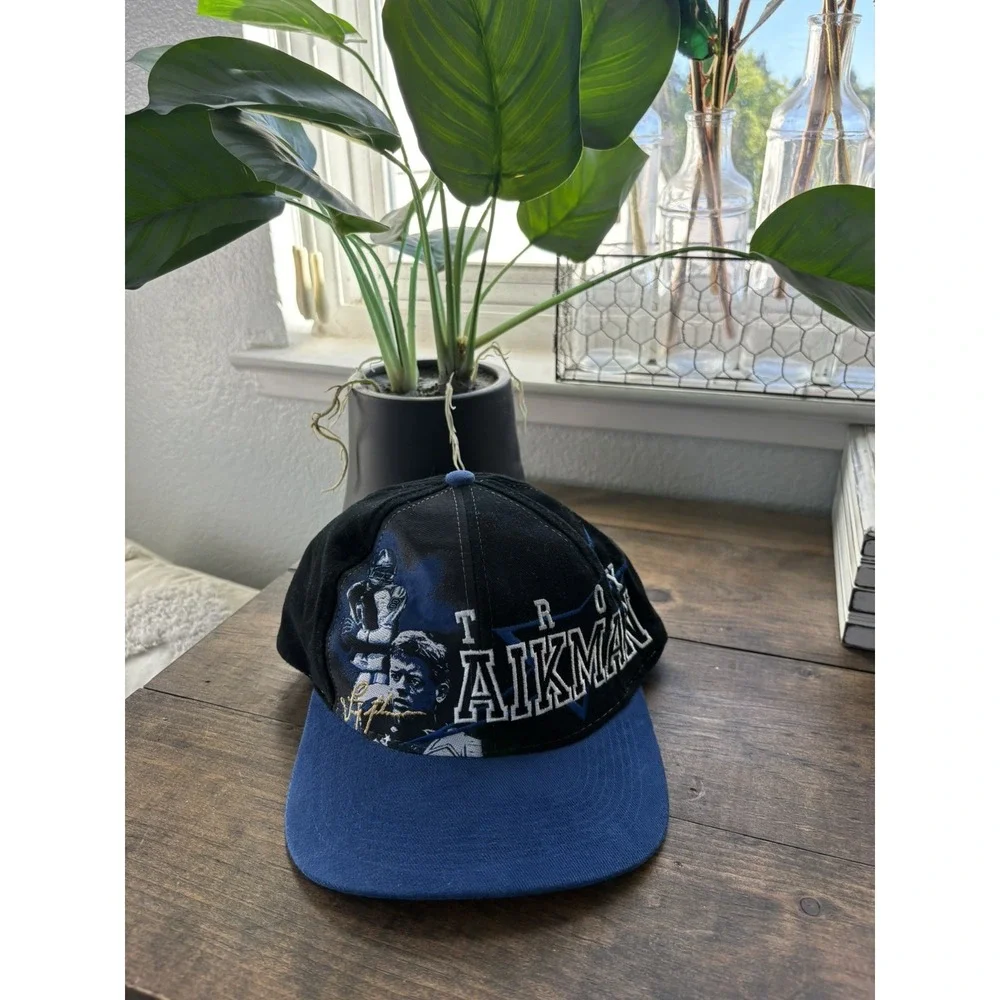 Drew Pearson TROY AIKMAN No. 8 DALLAS COWBOYS (Adjustable Snap Back) Cap Nwot